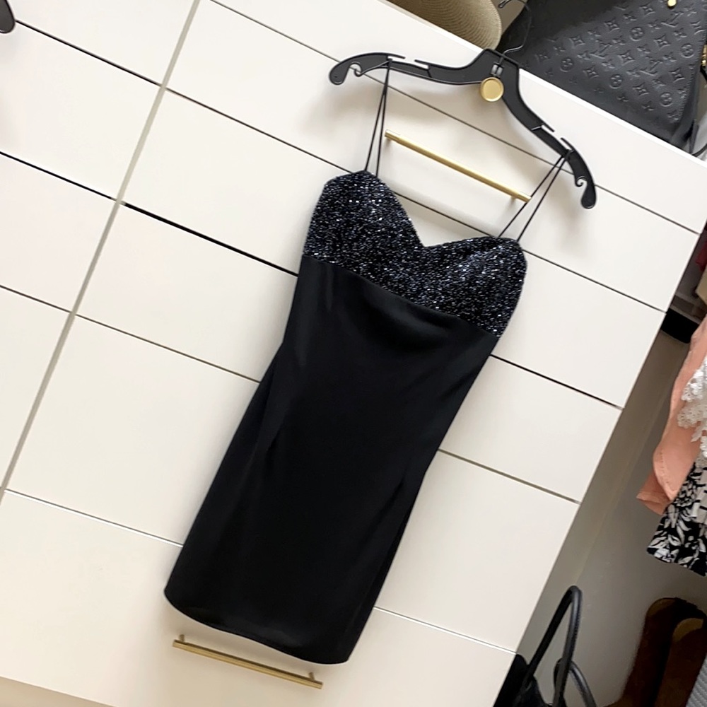Gorgeous black cocktail mini dress!